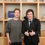 Milei se reunió con Mark Zuckerberg en Estados Unidos en busca de inversiones en tecnología