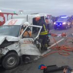 Choque múltiple en la autopista Rosario-Córdoba deja dos heridos y colapsa el tránsito