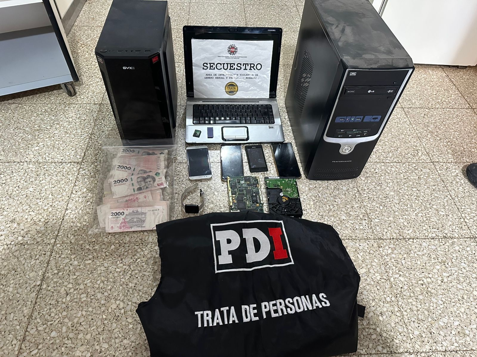 Allanamientos PDI por explotación sexual infantil en Acebal