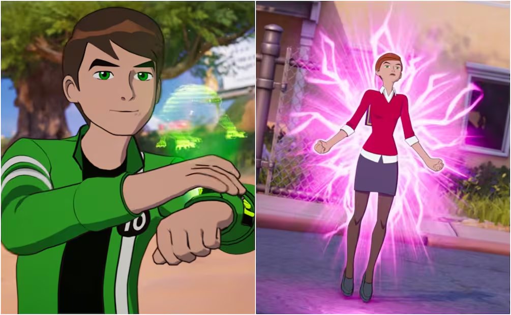 Ben 10 Fortnite: Ben Tennyson con el Ultimatrix y Gwen con sus poderes de Anodita