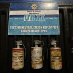 Granadas Rosario halladas en contenedor Laprida y Biedma UR II