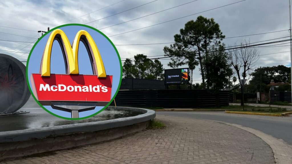 McDonald's en Funes: esquina de Galindo y Fuerza Aérea con vallado