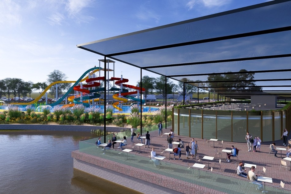 Parque acuático Rosario render completo del complejo