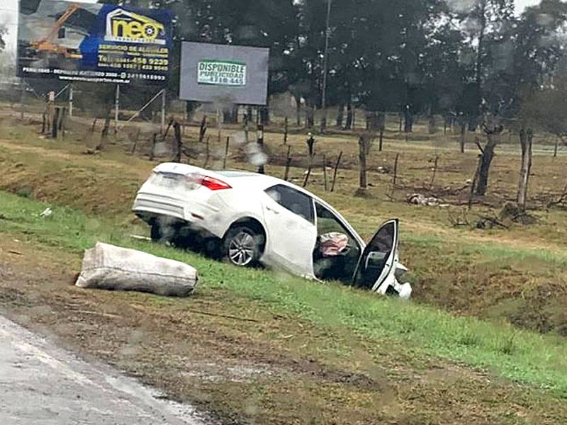 Ricardo Carloni tuvo un accidente automovilístico saliendo de Palos Verdes