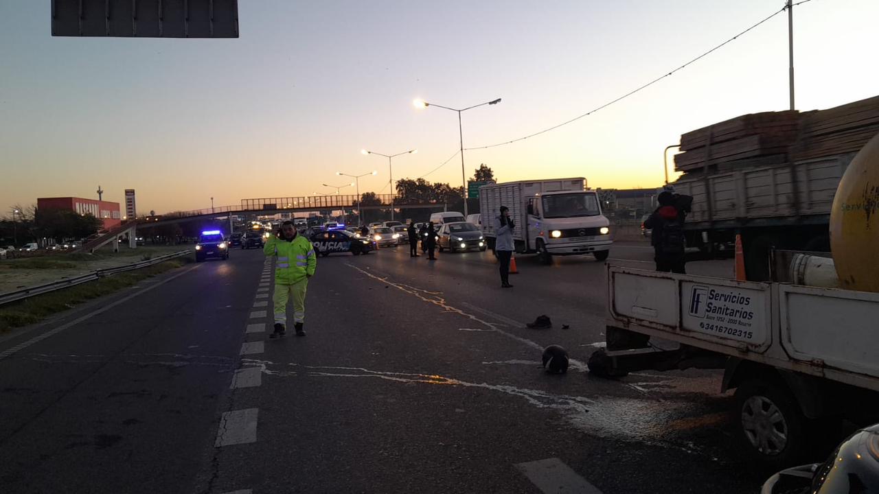 Operativo policial en accidentes Circunvalación Rosario