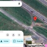Las bajadas clandestinas de la autopista ya aparecían en Google Earth en 2016 Bajadas clandestinas sobre la Autopista Rosario-Cordoba en la vista satelital de Google Maps, a la altura del Complejo Sol de Funes