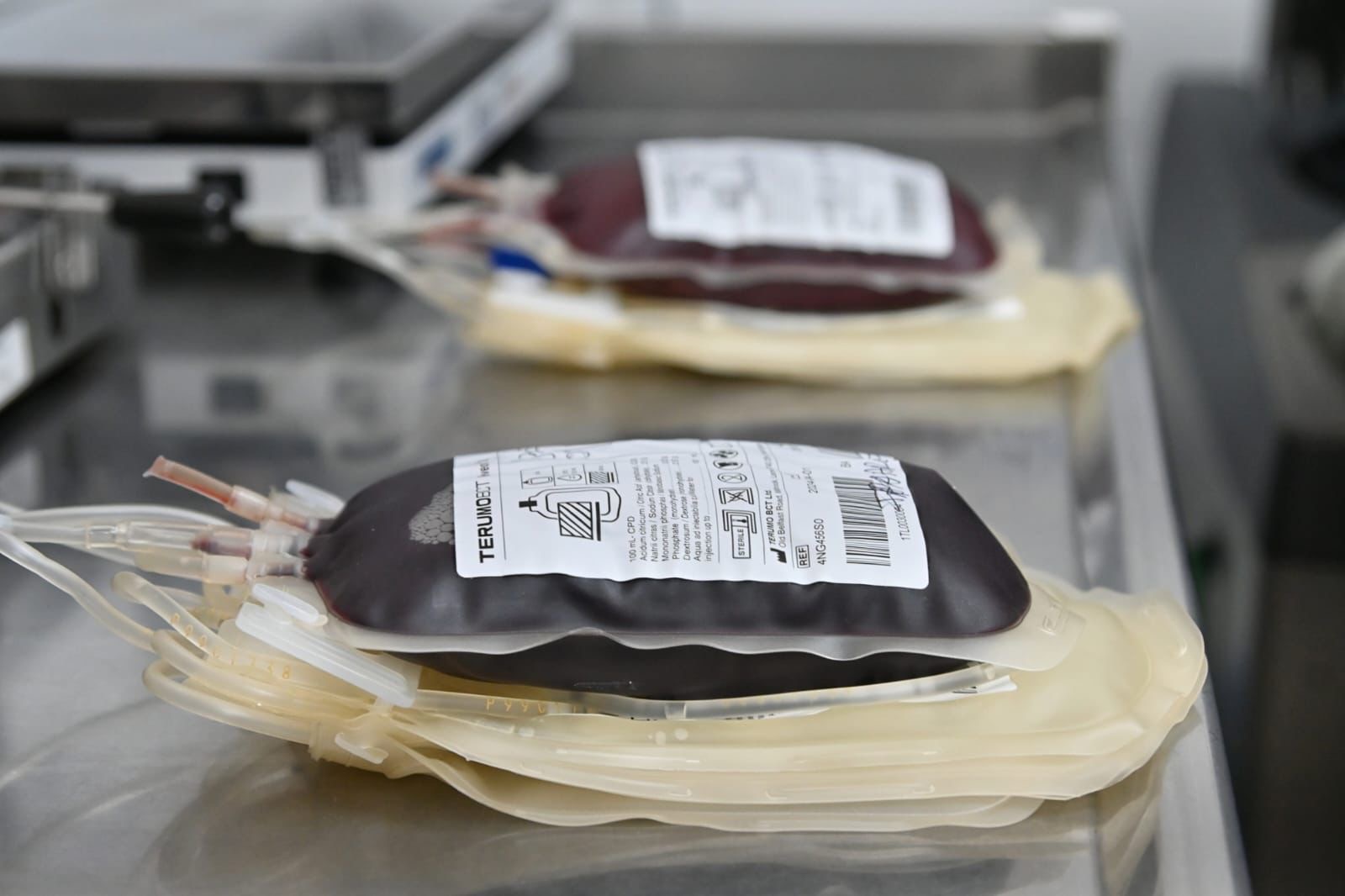 Bolsas Terumo BCT con componentes de donación voluntaria de sangre procesadas en Santa Fe