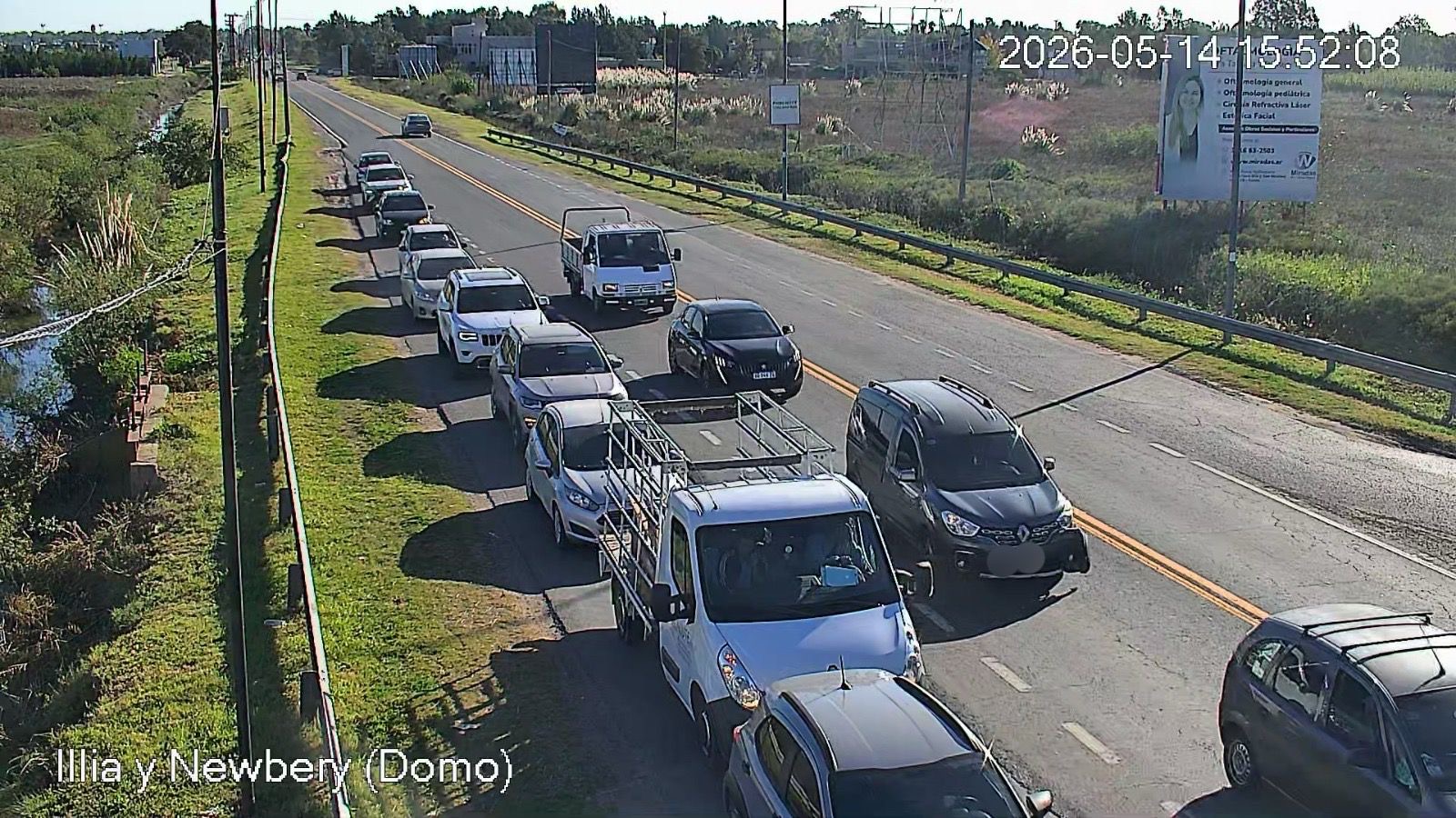 Cámaras de Funes registran al Renault Kangoo en el tránsito de Ruta 9