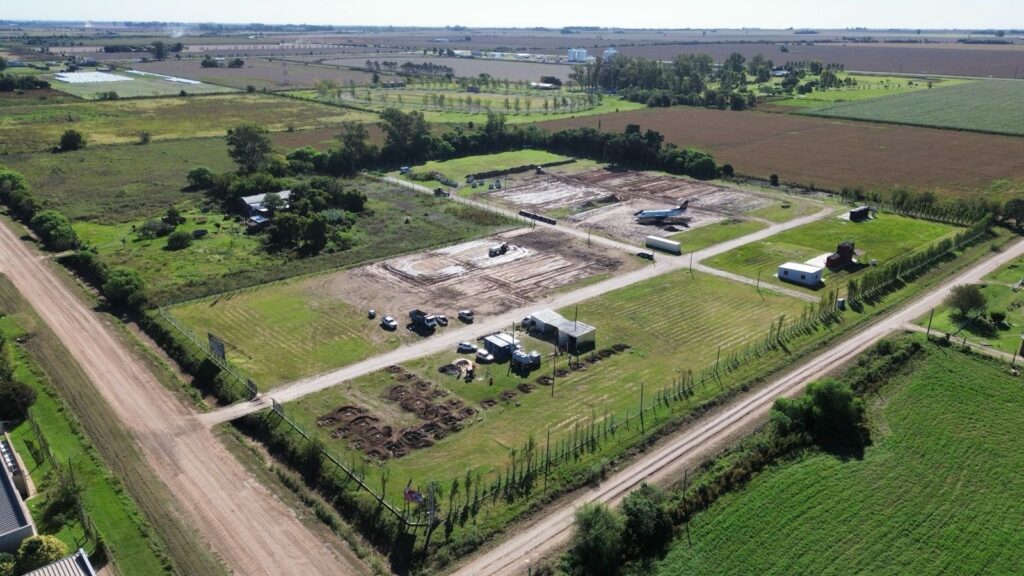 Vista aérea del centro de entrenamiento bomberos en Gálvez, Santa Fe