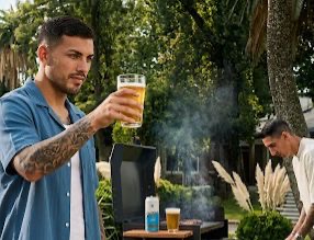 Di María y Paredes en una escena del spot de Quilmes
