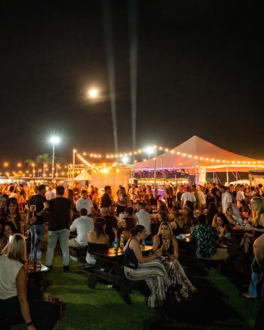Festival de Vinos Estancia Damfield: ambiente nocturno de una edición anterior
