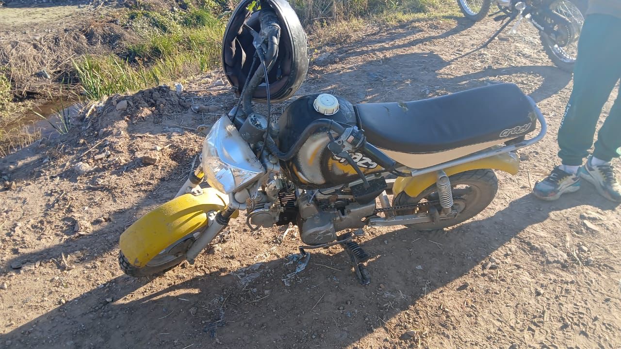 Moto con motor adulterado secuestrada en un control de la Guardia Urbana Roldán