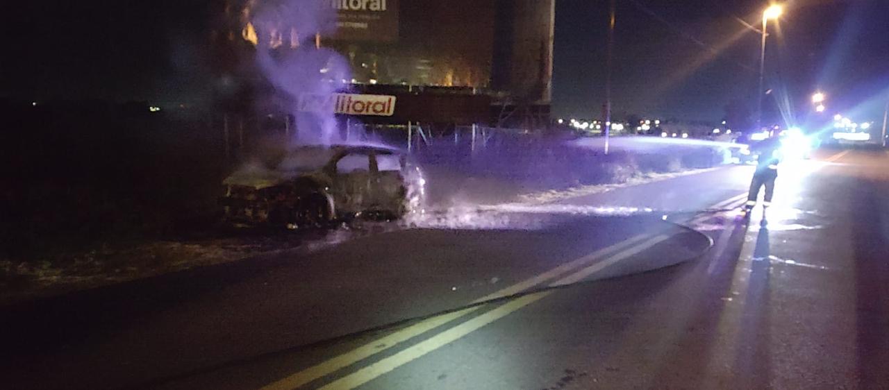 Plano del operativo por el incendio de un auto en calle Mendoza, Funes