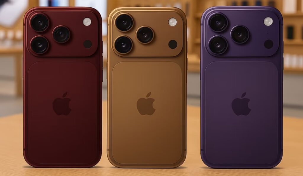 Precio del iPhone 17 Argentina: modelos del iPhone 17 Pro exhibidos en una tienda