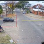 Lince Rosario detectó el Volkswagen Gol Trend negro en una cámara de videovigilancia