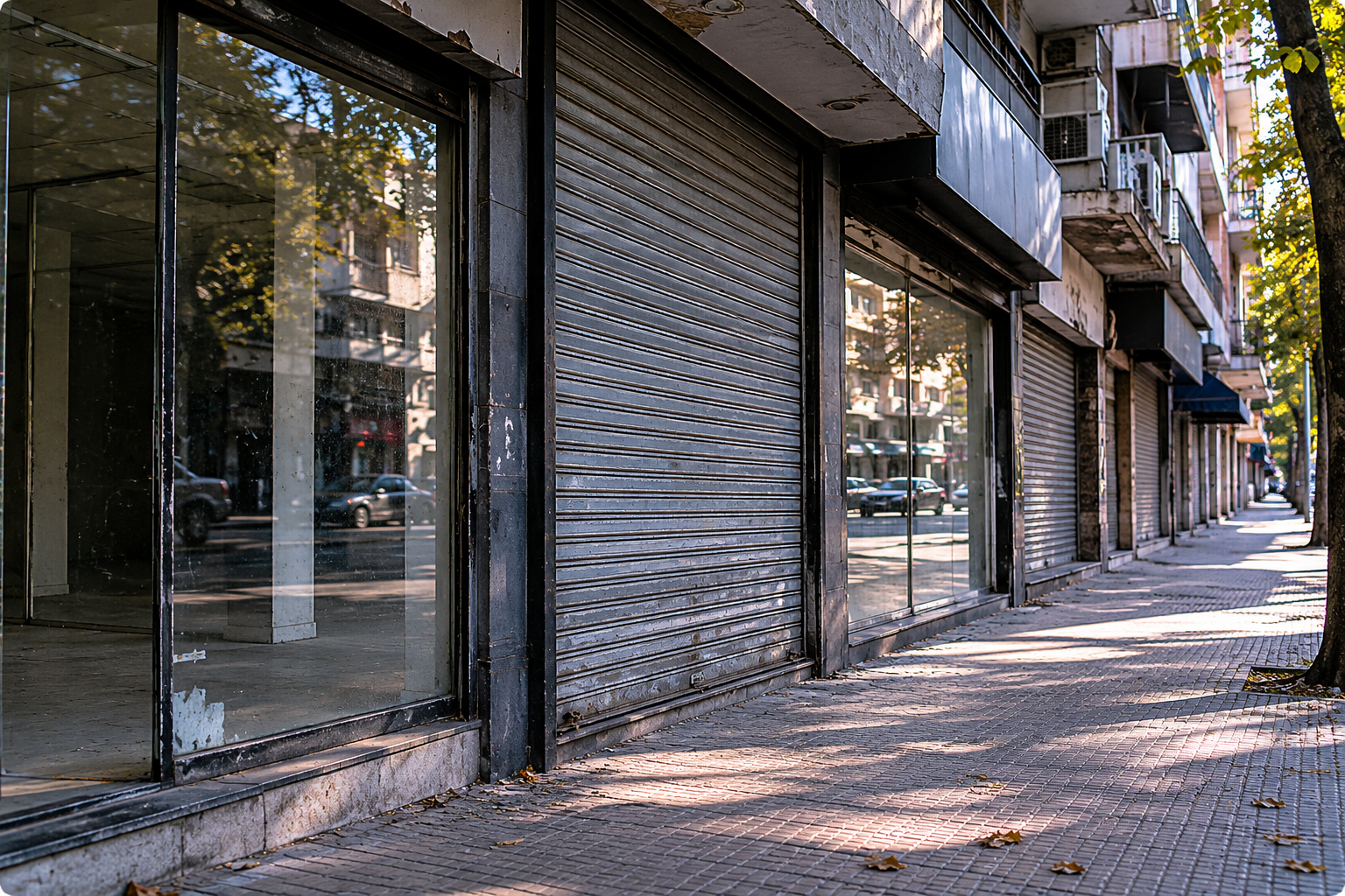 Persianas bajas en el área céntrica de Rosario: 323 locales comerciales cerrados de un total de 4.028