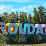 Calidad de vida en Roldán: cartel de ingreso a la ciudad de Santa Fe