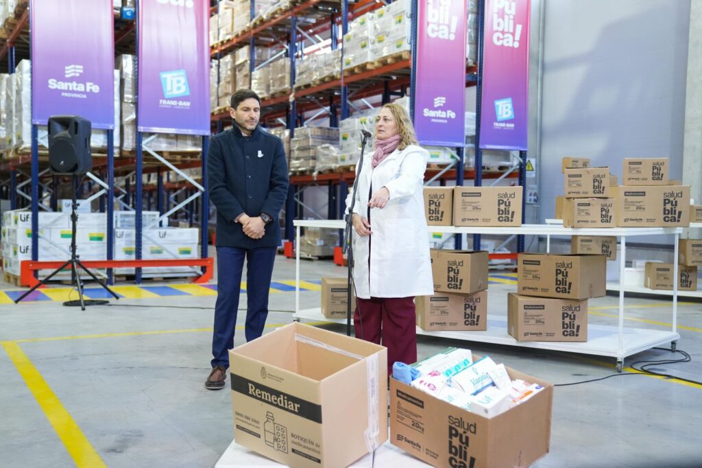Salud pública Santa Fe: ministra Silvia Ciancio en la puesta en marcha del Sistema de Logística Sanitaria de Funes