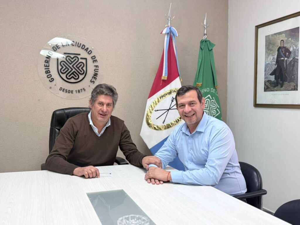 Roly Santacroce recibió en Funes a Fernando Banderet, intendente de Añelo