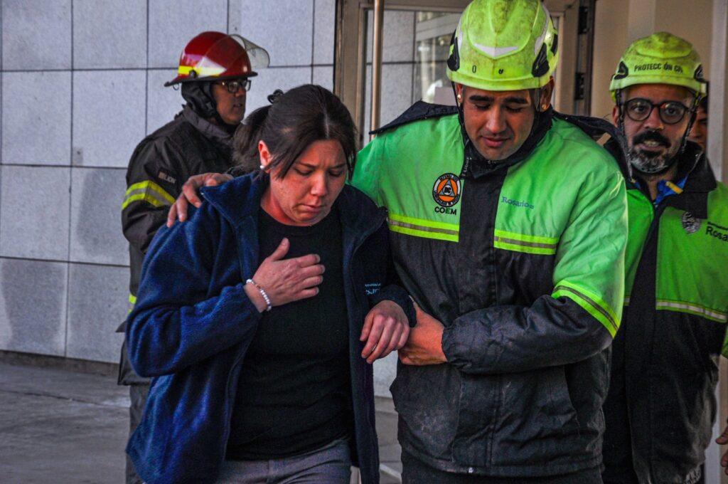 Simulacro de evacuación en el Distrito Sudoeste de Rosario