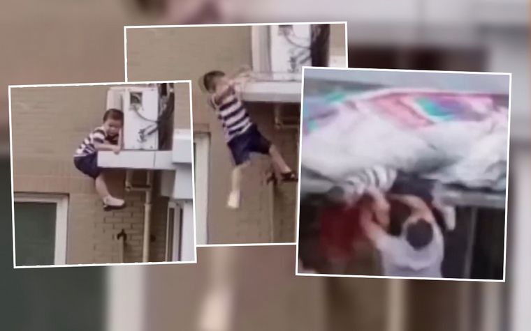 Tremendo: atrapó a un niño que cayó desde un quinto piso