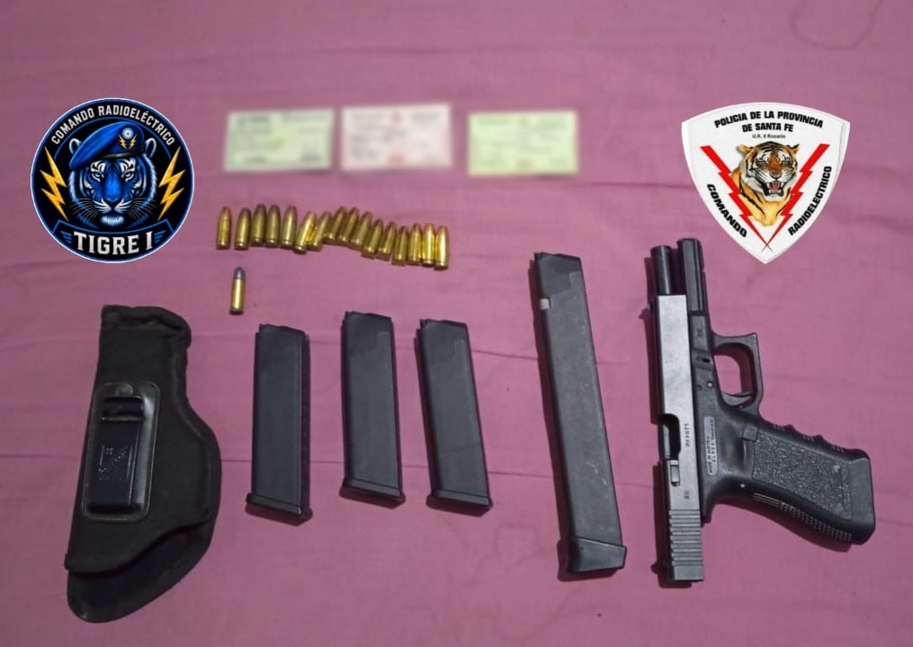 Arma de fuego secuestrada en un caso de violencia de género en Rosario
