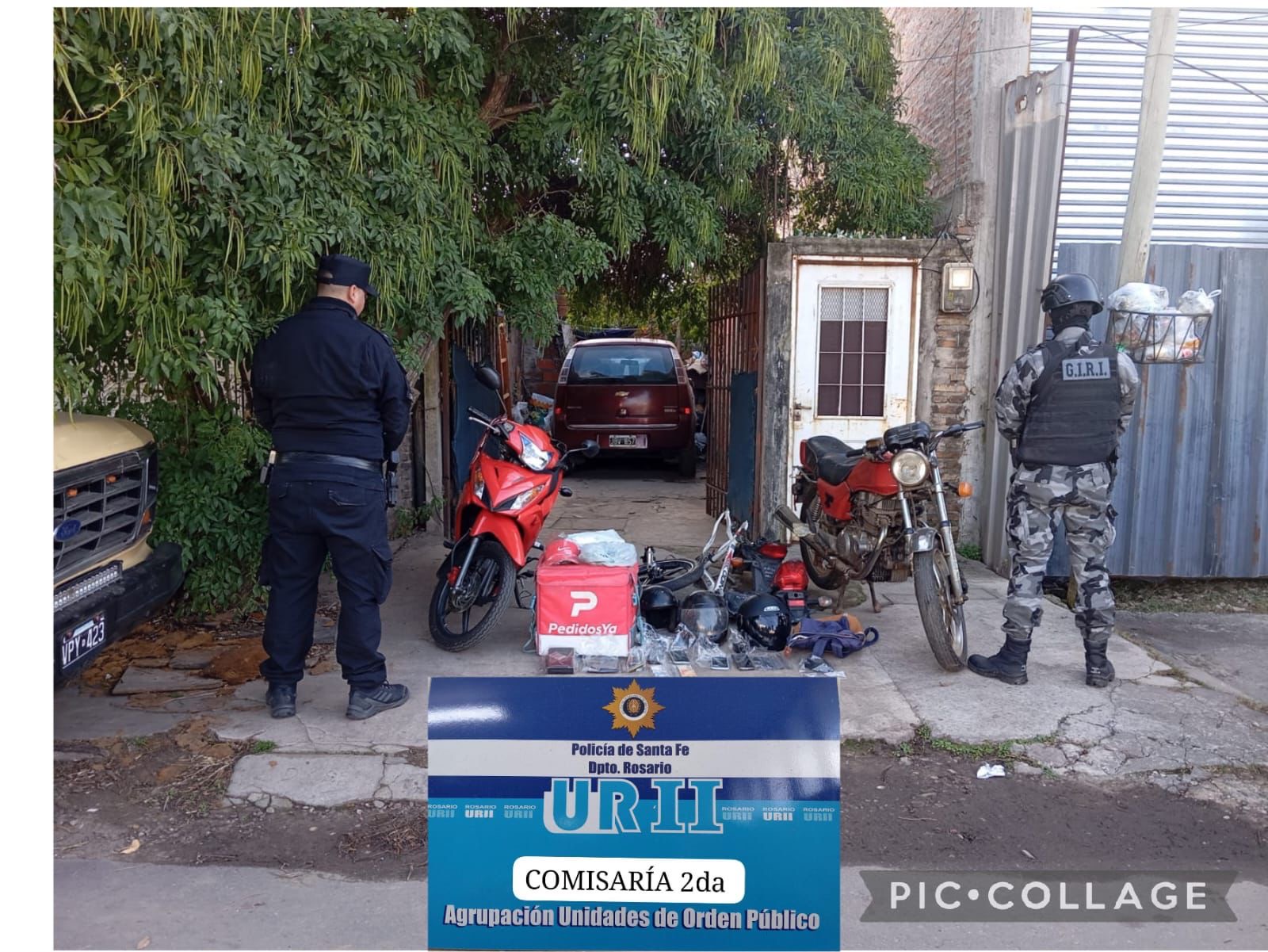 Procedimiento del allanamiento en Rosario con personal policial