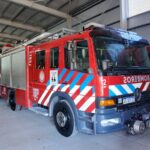 Vista aérea con drone del nuevo cuartel de los Bomberos de Funes tras la reconstrucción integral