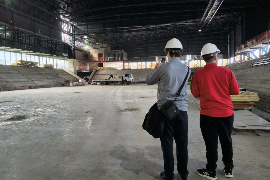 Recorrida de obra en uno de los escenarios deportivos de Rosario para los Juegos Suramericanos Santa Fe 2026