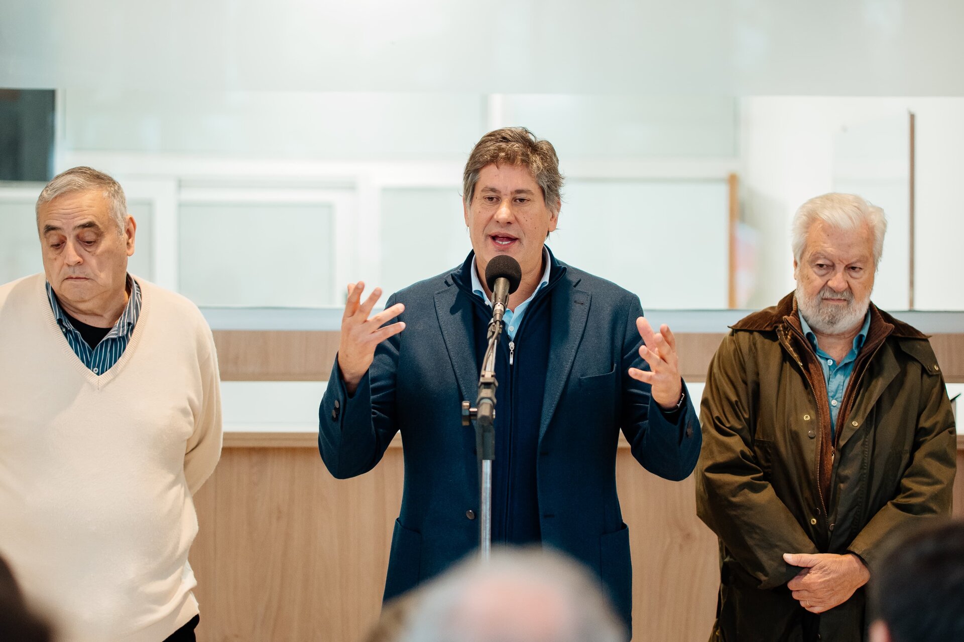 Mauro Scarpin director del nuevo Hospital SAMCo durante su discurso