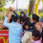 Huerta de McDonald's con cultivos y compost en el restaurante del Hipódromo de Rosario