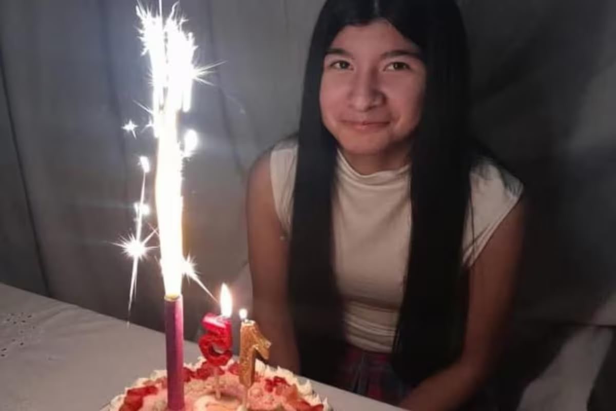 Luciana Aylen Barrios Alarcón en una foto familiar