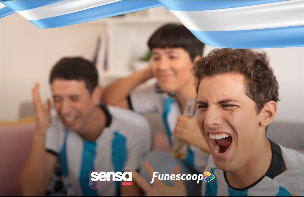 Mundial por Sensa: hinchas argentinos miran el partido con Funescoop