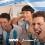 Mundial por Sensa: hinchas argentinos miran el partido con Funescoop