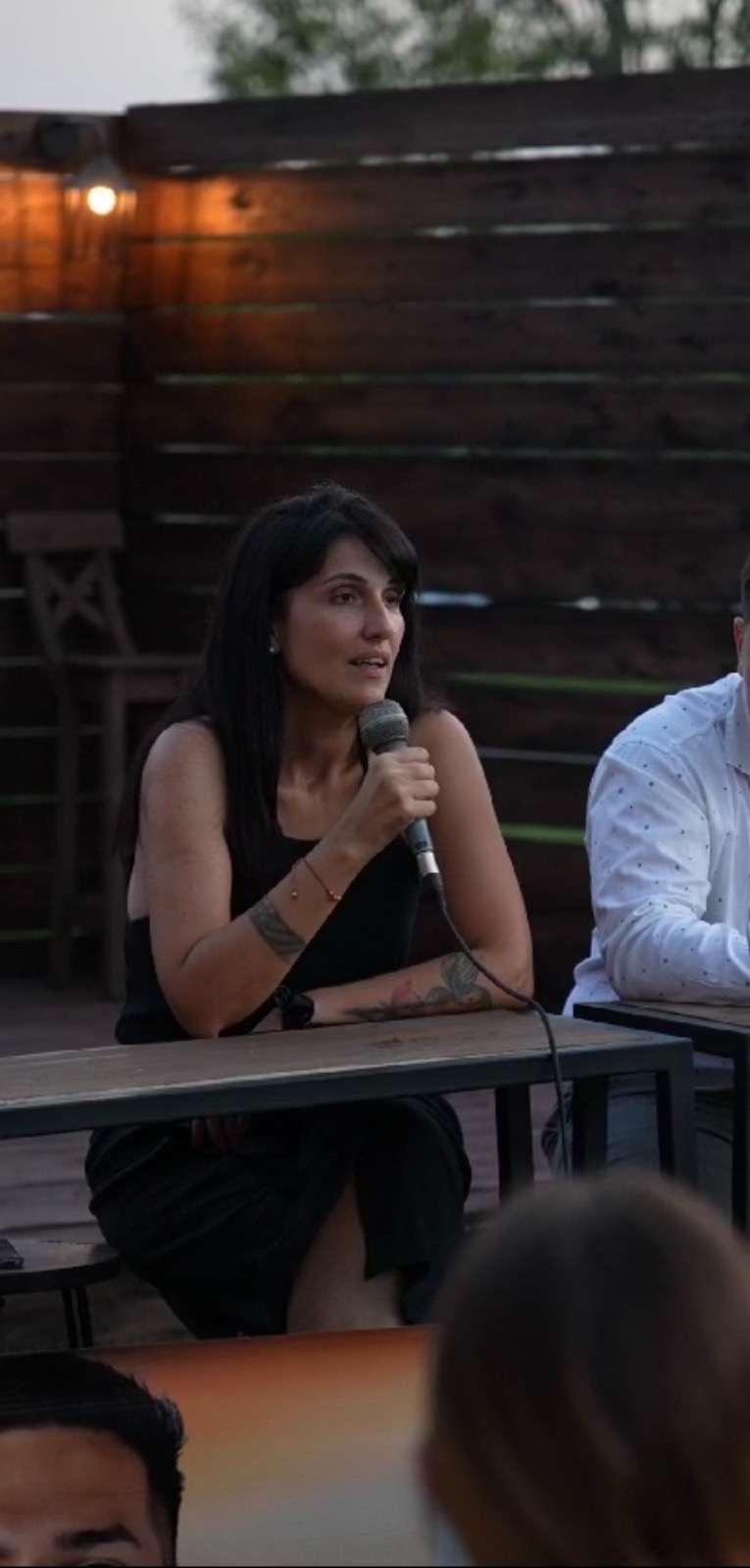 Carolina Travaini en la presentación de su lista como candidata a concejal de Funes.
