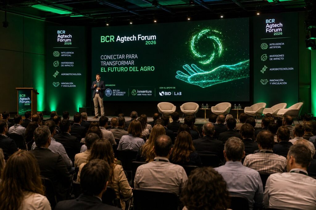 Auditorio del BCR Agtech Forum en la Bolsa de Comercio de Rosario
