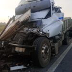 Choque entre dos camiones en la autopista Rosario-Buenos Aires: dos heridos, entre ellos una nena de 13 años
