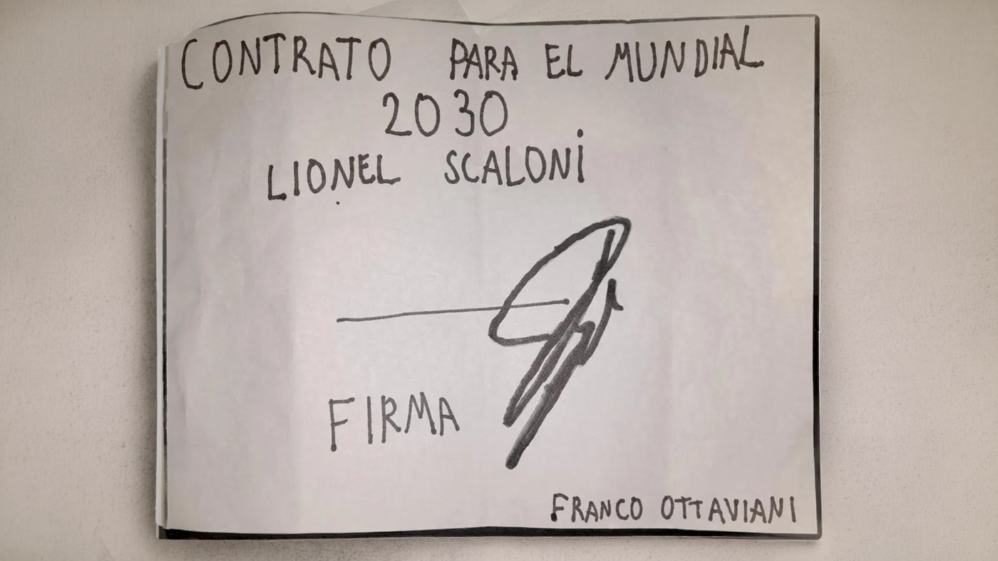 El contrato para el Mundial 2030 firmado por Scaloni