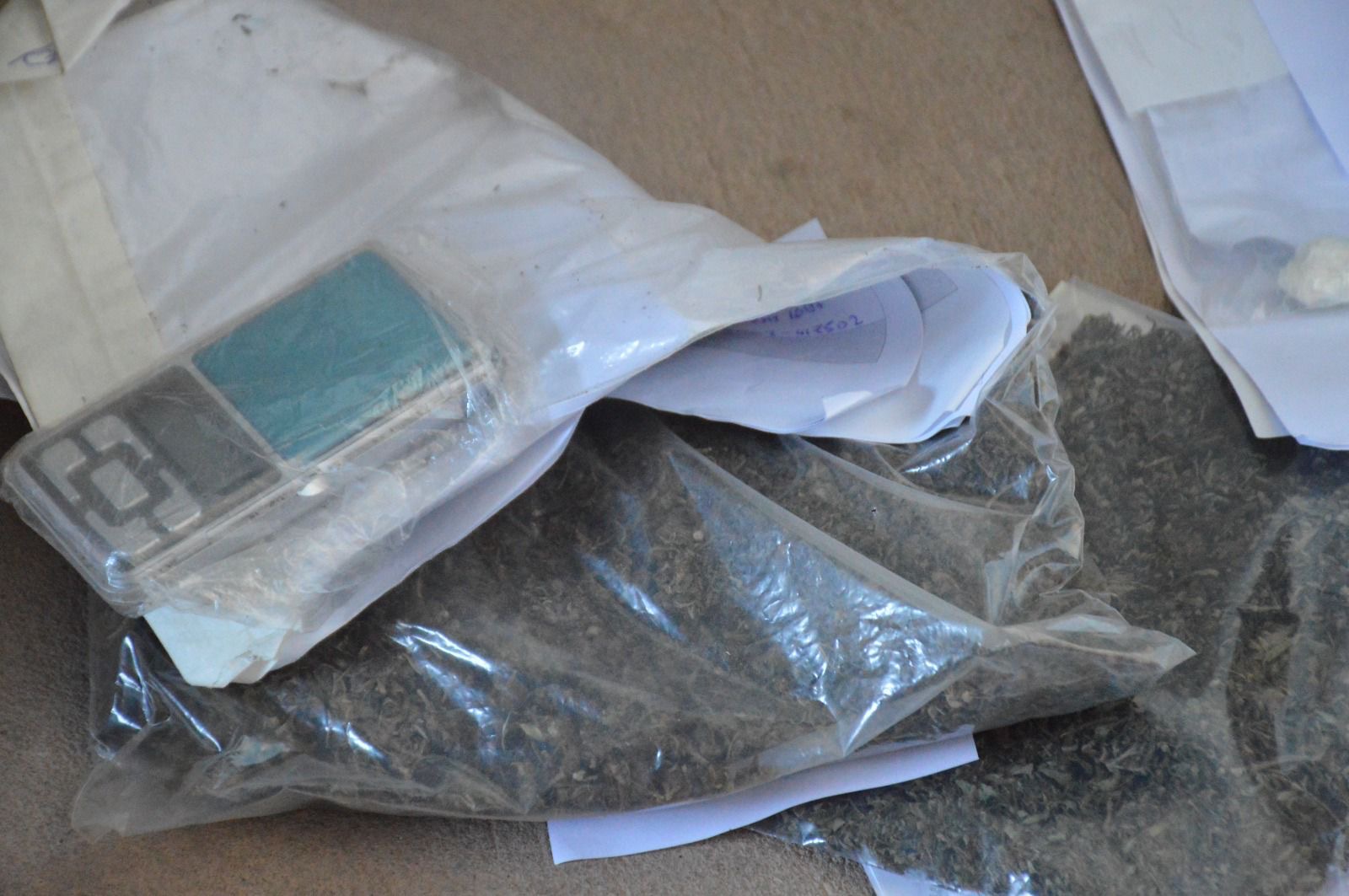 Marihuana y cocaína incautadas antes de la incineración de droga en Venado Tuerto