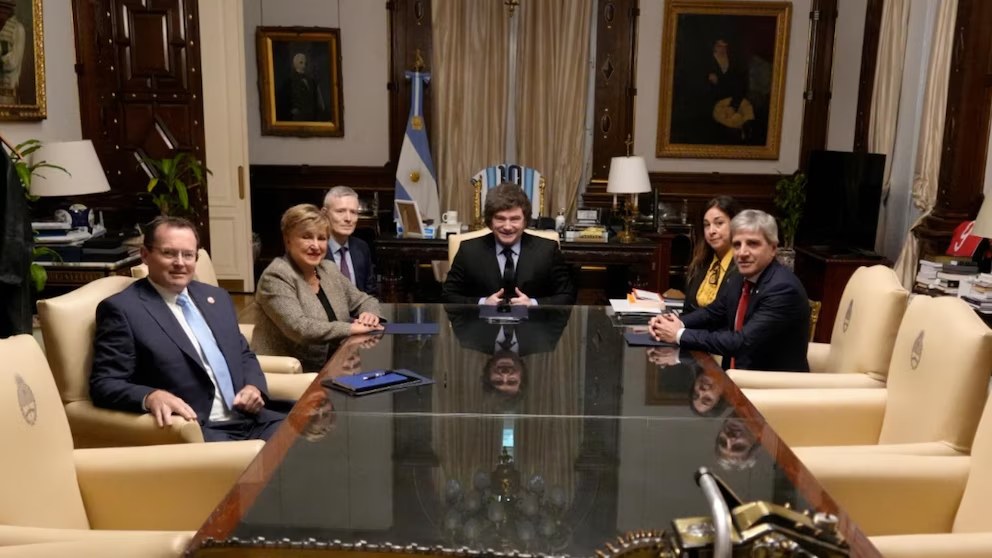 Javier Milei recibió a Kristalina Georgieva, del FMI, en Casa Rosada