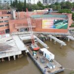 Parque España: la obra de la nueva explanada ya superó el 40% de avance