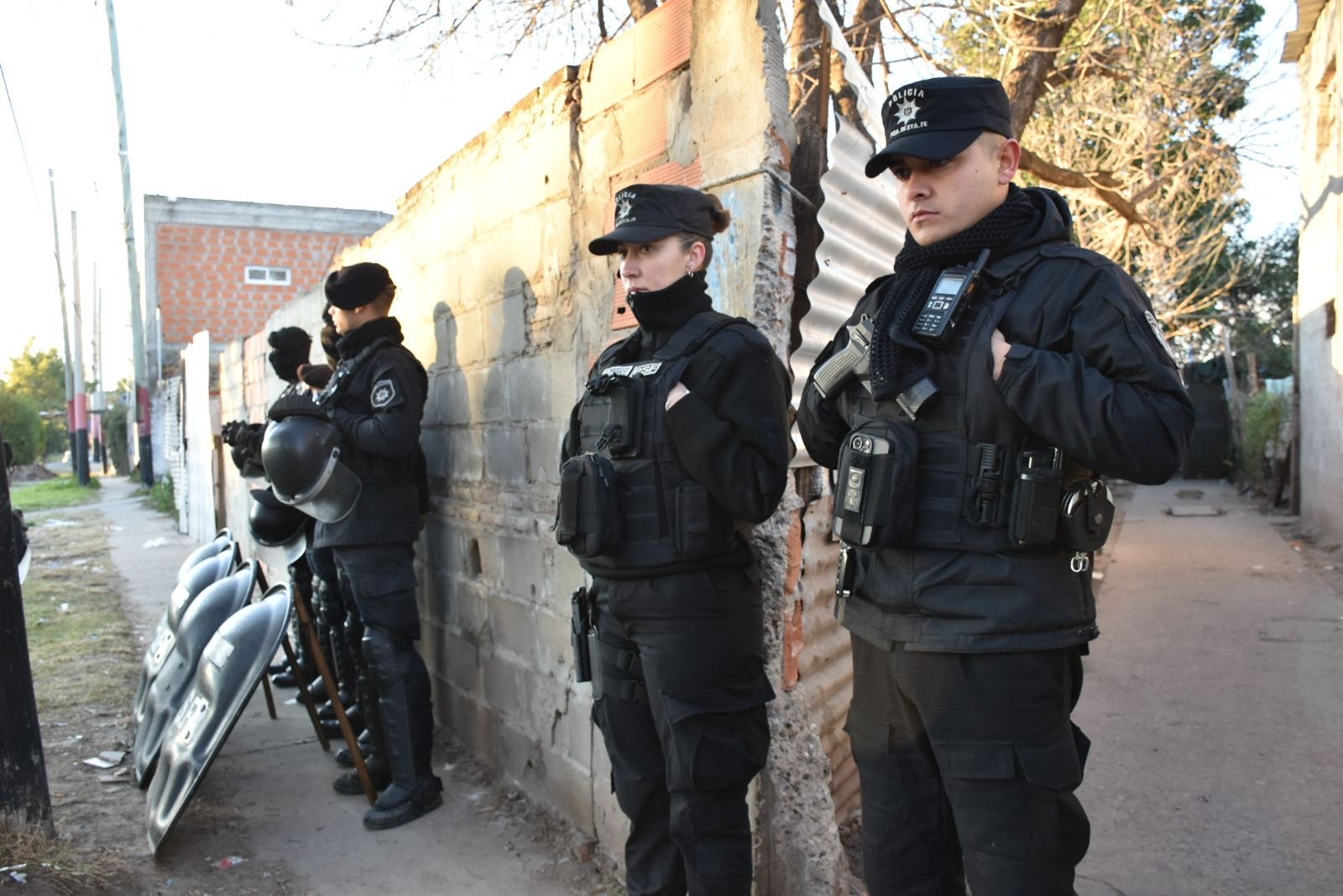 La Policía de Santa Fe en el operativo antinarco de Rosario