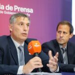 El ministro de Economía Pablo Olivares en la Sala de Prensa de Casa de Gobierno de Santa Fe