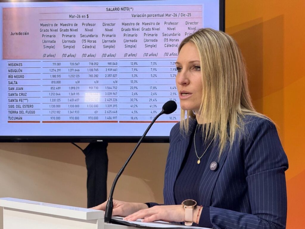 La vocera del Gobierno de Santa Fe, Virginia Coudannes, anuncia la incorporación de equipos de psicólogos en las escuelas